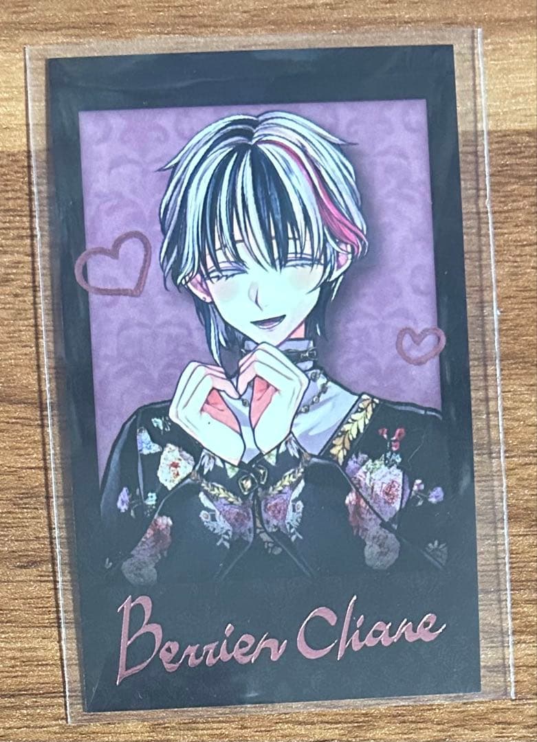 あくねこ チェキ風カード ベリアン 箔押し バレンタイン 悪魔執事と