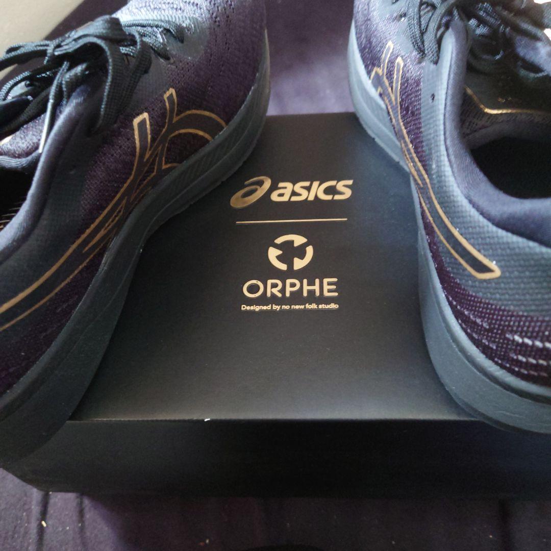 asics EvoRide ORPHE S メンズ ブラック/ピュアゴールド✨ アシックスとのコラボレーションで開発したスマートシューズEVORIDE