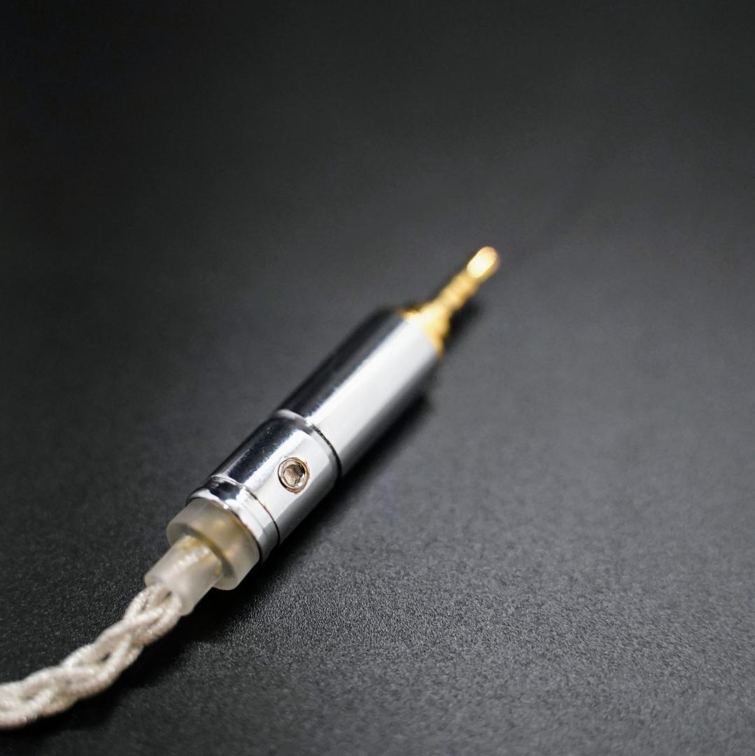 【1点のみ】7N粒子単結晶銅銀メッキ リッツ構造ケーブルMMCX 2.5mm