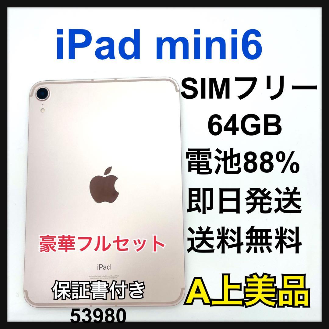 A 電池88% iPad mini 6 64 GB SIMフリー ピンク　本体 iPad mini 6 Wi-Fi 64GB - ピンク [整備済製品] - Apple（日本）