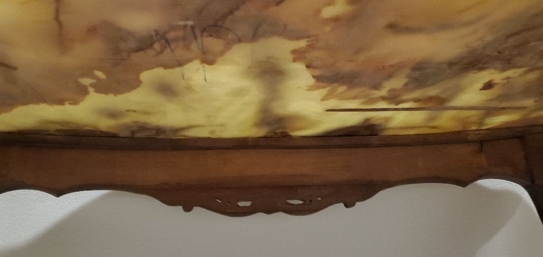 イタリア製】天然石グリーンオニキス センターテーブル 猫脚 大理石