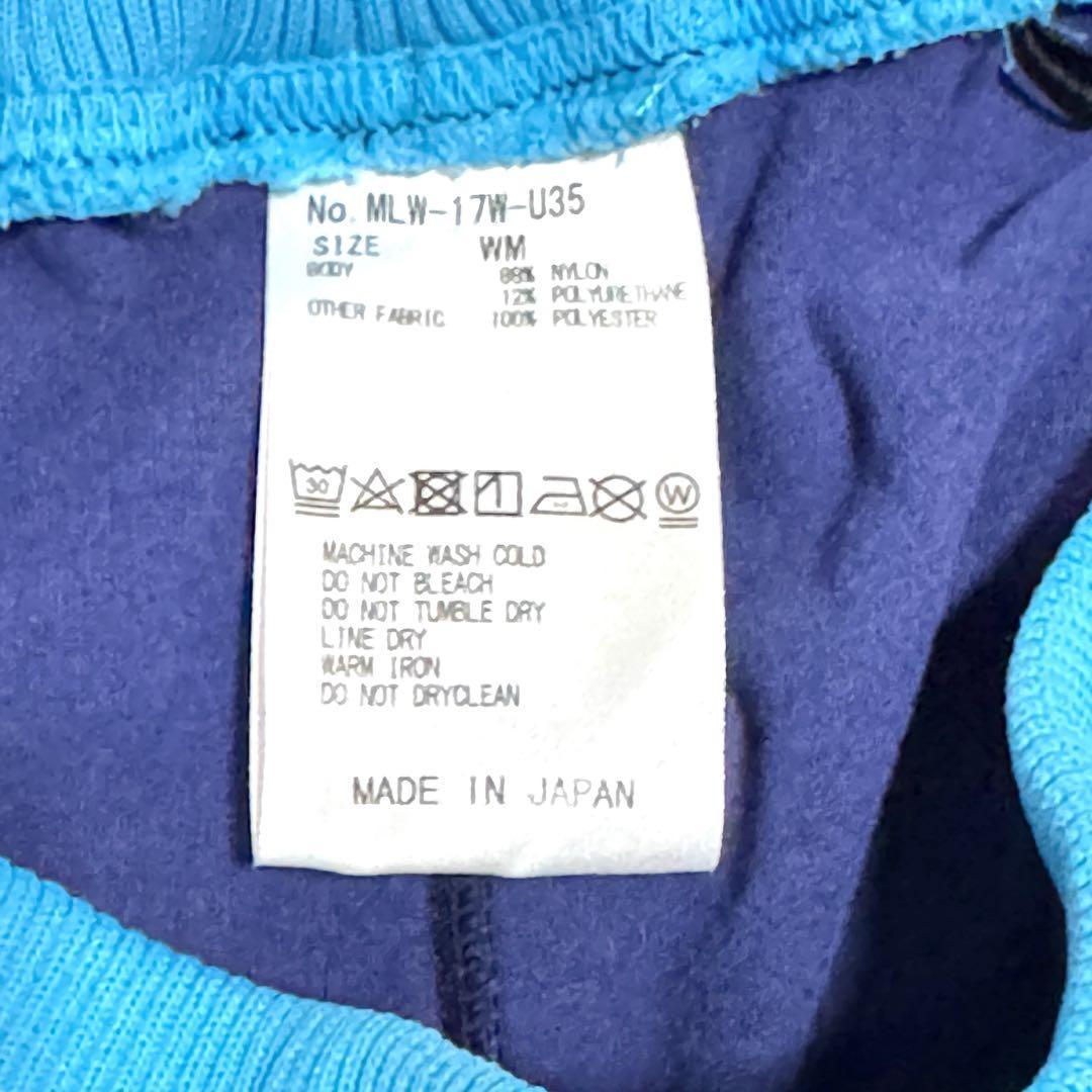 目立つロゴ良好 マークアンドロナ レディースレギンス 紺橙ライン日本