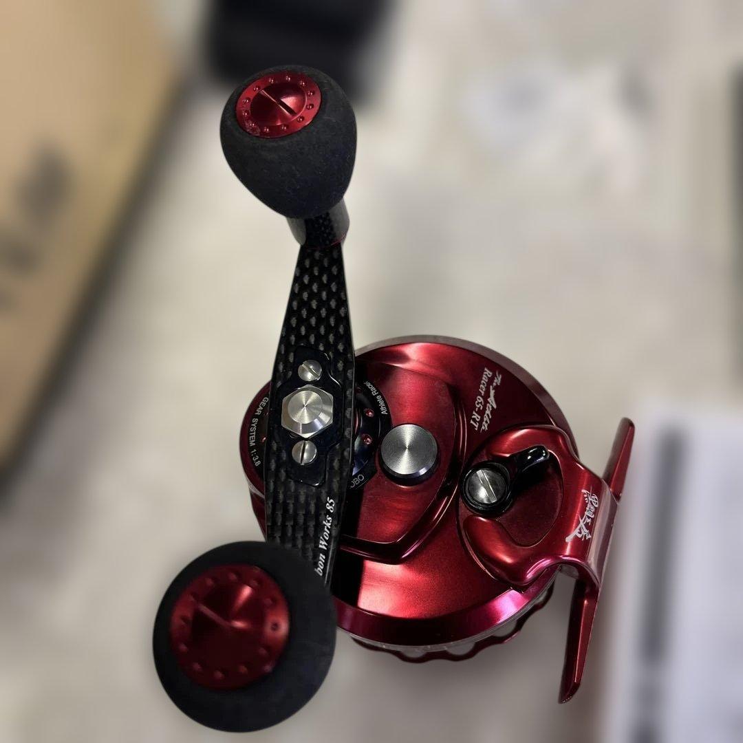 黒鯛工房 アスリートレーサー 65-RT カセ釣師 レッド 右巻き 付属品
