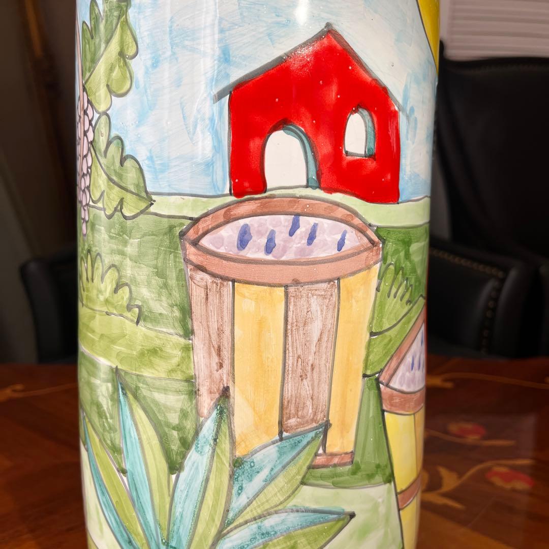 レアNINO PARRUCCAニーノ パルッカ 陶器花器(大)イタリア シチリア