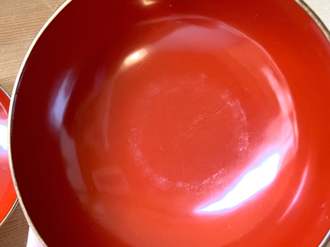 輪島塗 朱塗 沈金 蓋付椀 3客 / 漆器椀・懐石椀・雑煮椀 - メルカリ