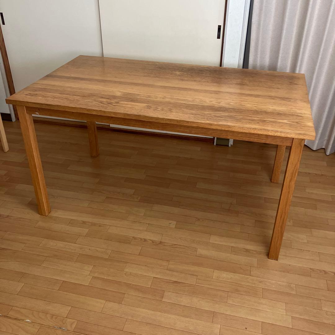 無印良品オーク材 ダイニングテーブル140センチ - メルカリ
