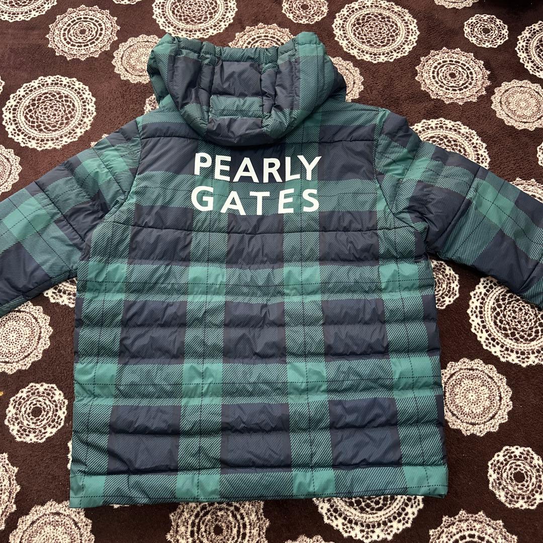 PEARLY GATES ダウンジャケット グリーン系チェック - メルカリ