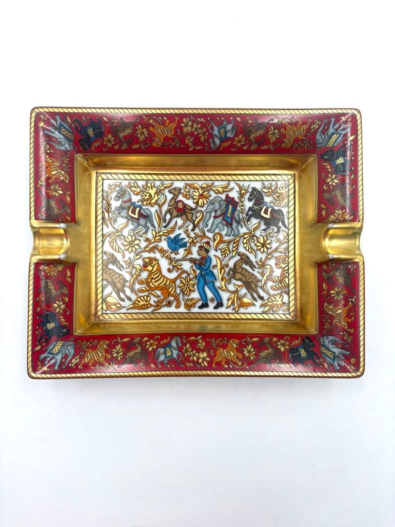 HERMES エルメス インドの狩猟 アッシュトレイ 灰皿 スクエアプレート