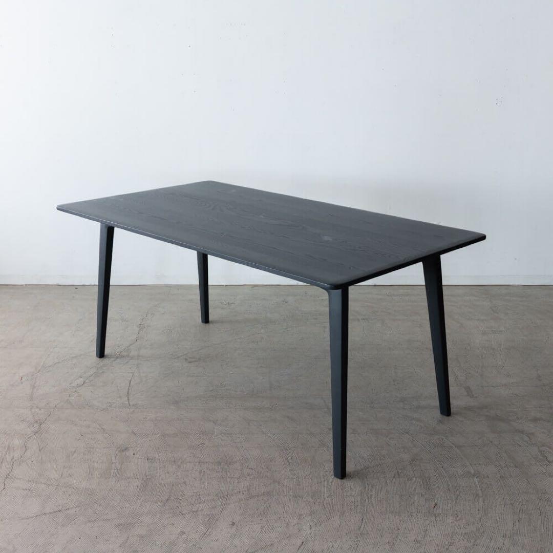 ELEGANCE ダイニングテーブル160 ホワイトアッシュ材無垢 Black 現品SALE］ELEGANCE ダイニングテーブル160 ホワイトアッシュ材 Black