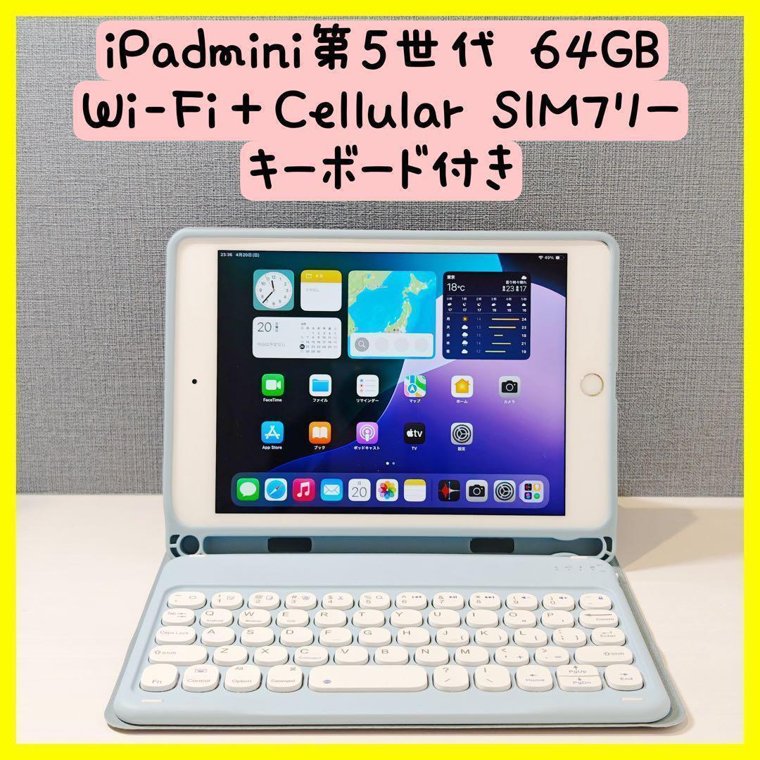 【超美品】iPadmini 第5世代 64GB Wi-Fi＋Cellular Apple iPad mini 7.9インチ 第5世代 Wi-Fi+Cellular 64GB 2019年春