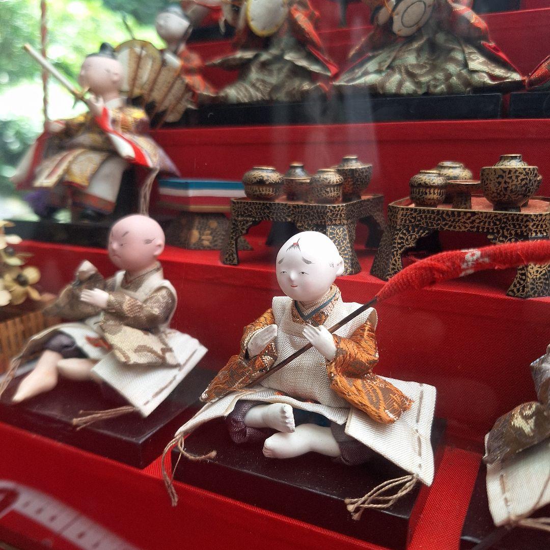 ミニ 雛人形セット ガラスケース付き 昭和レトロ - メルカリ