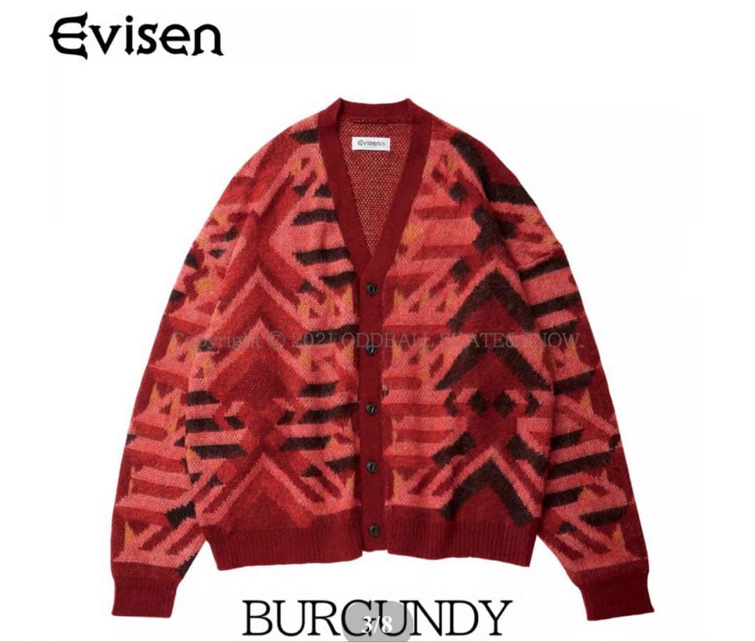 EVISEN EVIJO MOHAIR CARDIGAN 新品 Evisen Skateboards（エビセンスケートボード） カーディガン 【EVISEN