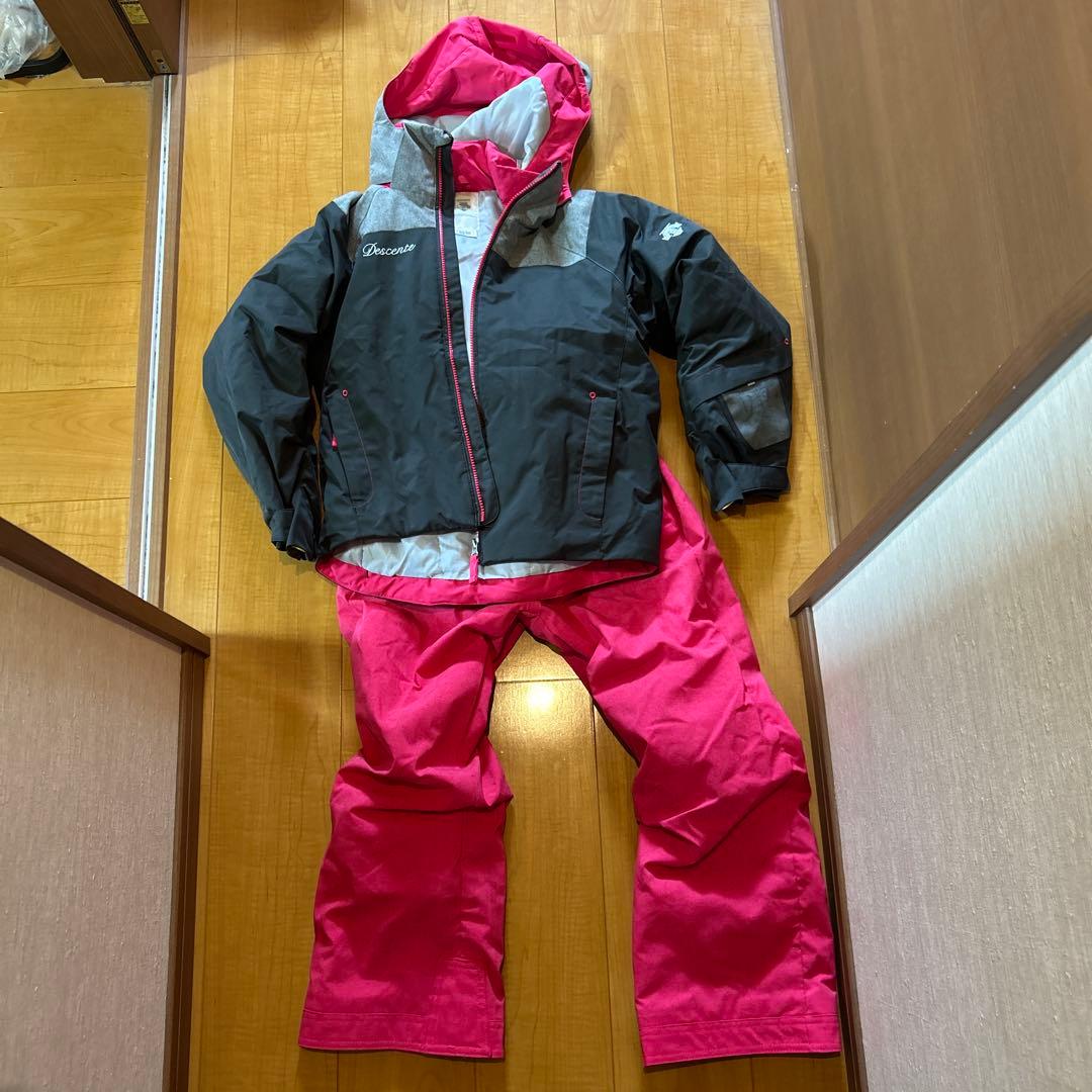 Descente 子供用スキーウェア サイズ140 黒/ピンク - メルカリ