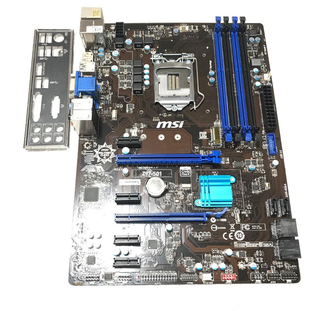 送料無料】Intel MSI Z97-S01 マザーボード IOパネル付 - メルカリ