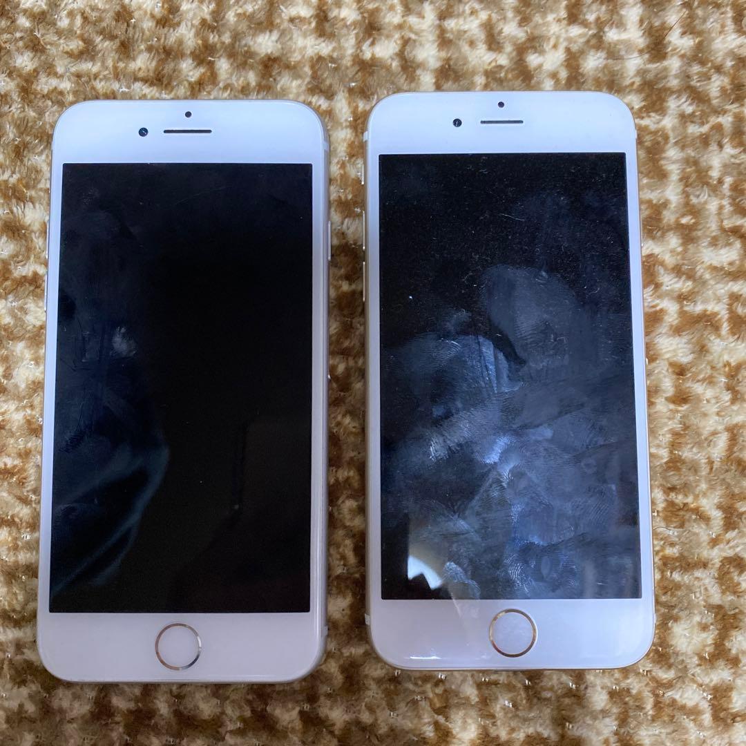 左　iPhone8 256GB 右 iPhone6 64GB 黒い丸あり 左 iPhone8 256GB 右 iPhone6 64GB 黒い丸あり Apple iPhone 8, 64GB