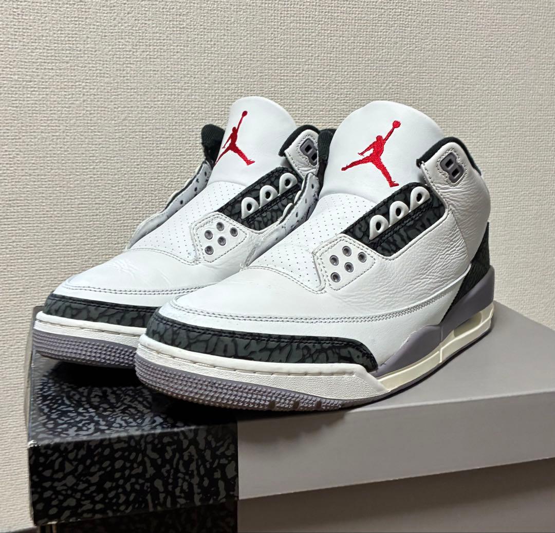 【箱付】ナイキ エアジョーダン3 レトロ \"セメントグレー\" 国内8月23日/31日発売予定】 ナイキ エアジョーダン 3 レトロ セメント