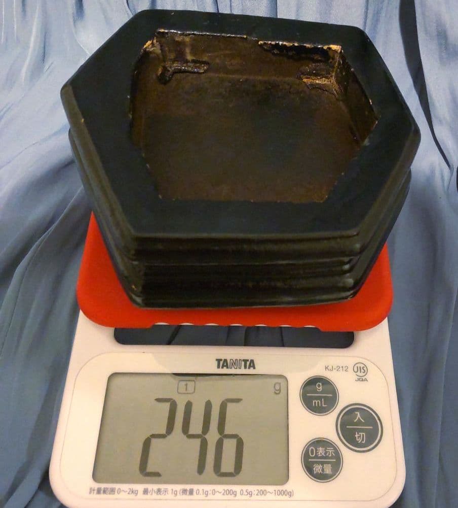 水晶 六角柱 高さ31cm 3.4kg 置物 木製台座付き