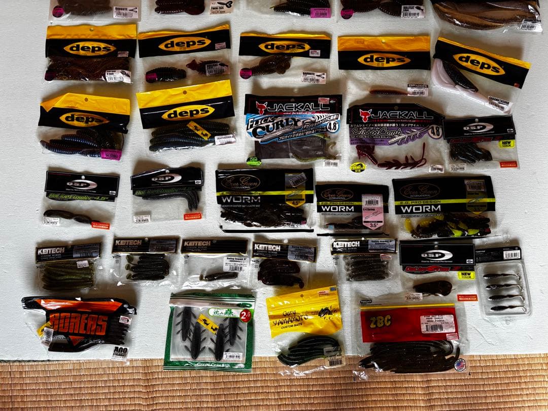 バス釣り deps JACKALL KEITECH 他 ソフトルアー大量セット