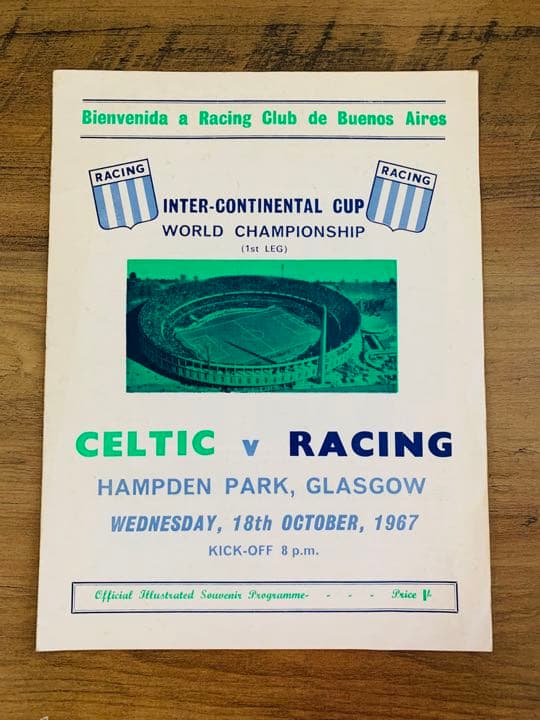 1967 インターコンチネンタルカップ セルティックvsラシン プログラム 1967 インターコンチネンタルカップ セルティックvsラシン プログラム