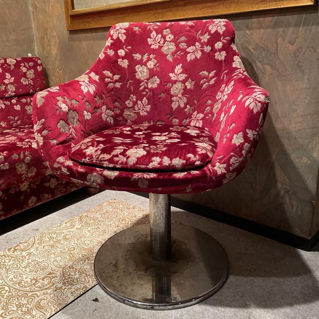 2脚 カウンターチェアー 昭和初期風 スナック カラオケ イス椅子