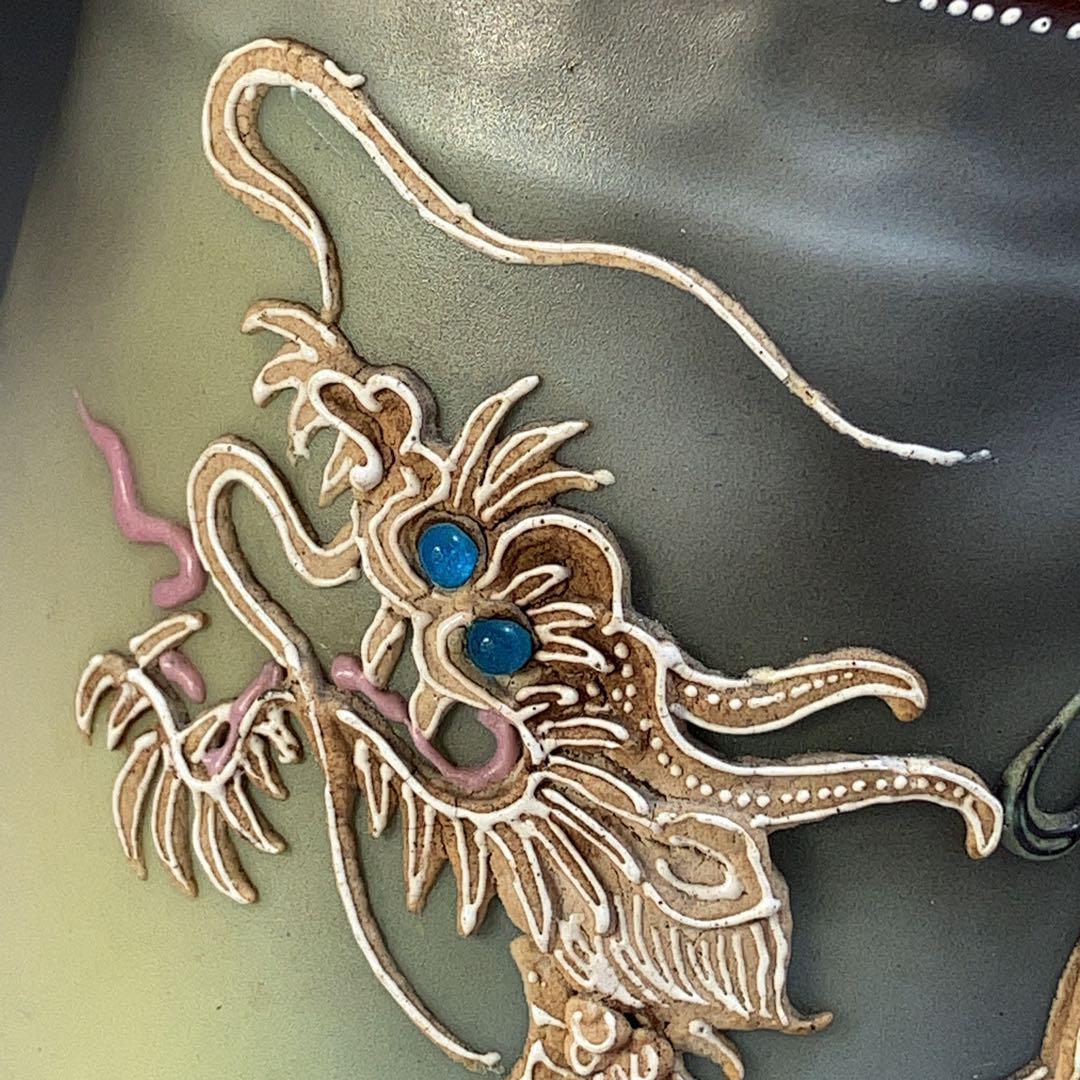 ☆激起床☆高さ14cm オールドノリタケ コップ ドラゴン カップ花瓶1822