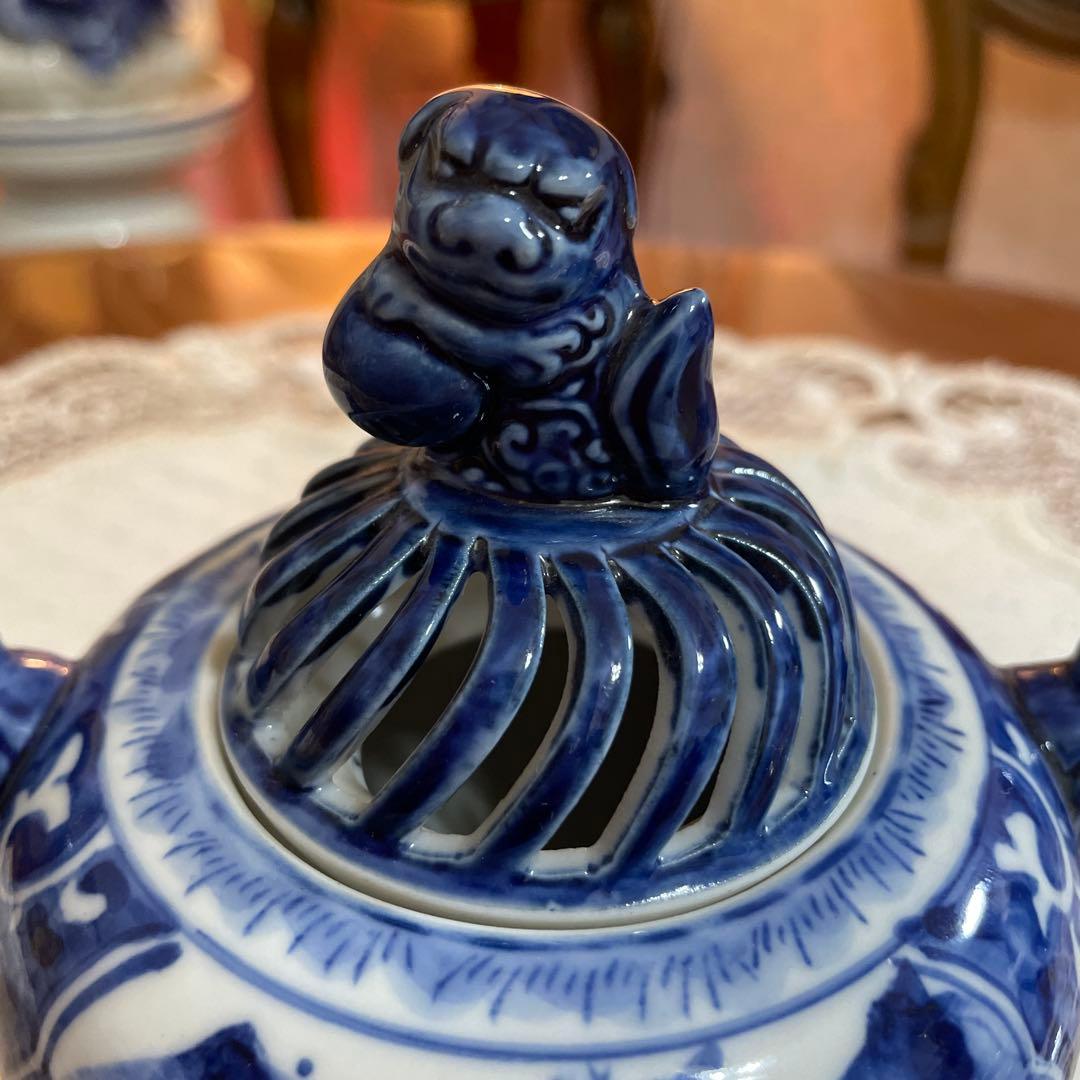 九谷焼 直作 染付間取山水 香炉 未使用 - メルカリ