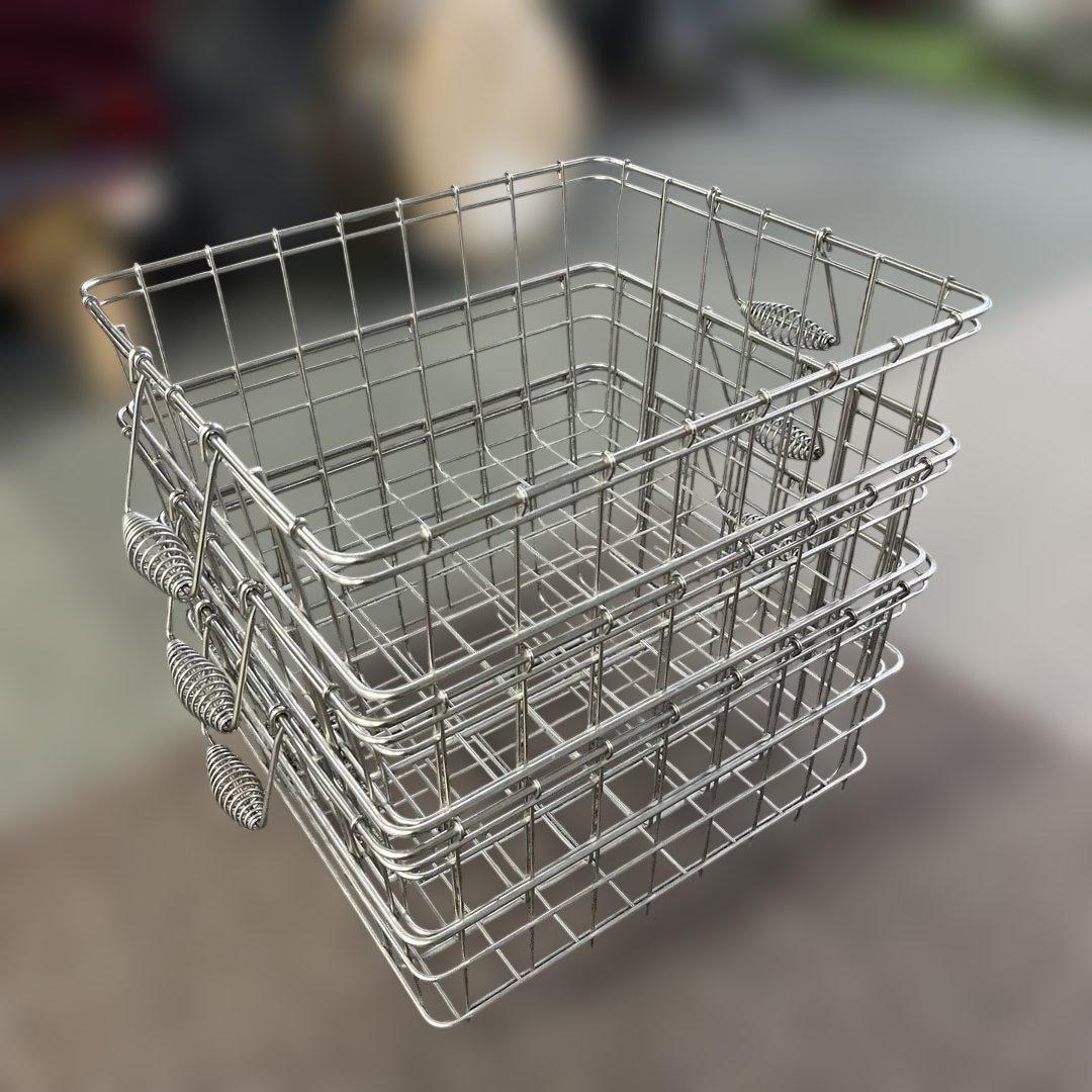 学校給食 業務用ステンレスカゴ 3セット【中古品】 レトロ - メルカリ