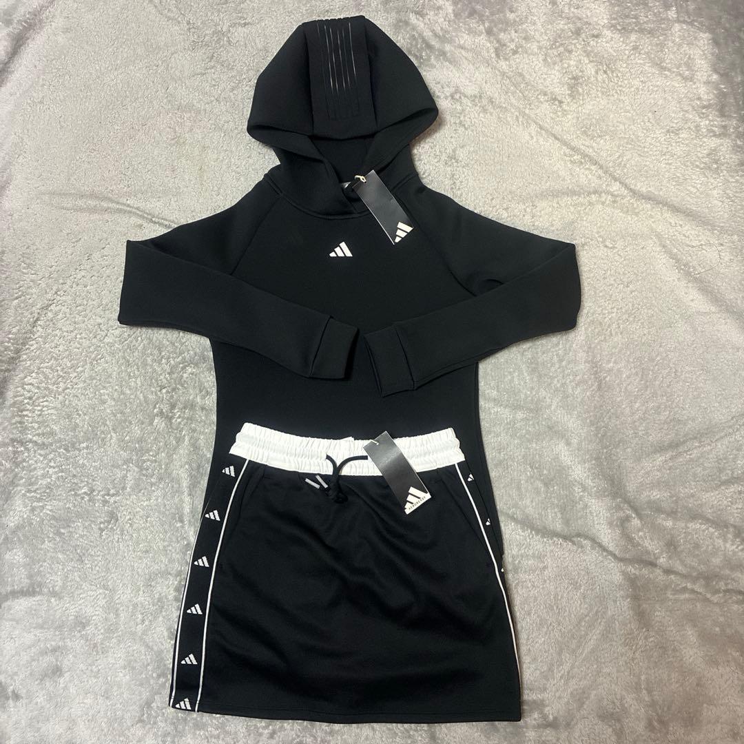 新品2.5万☆50%OFF以下】アディダスゴルフ セットアップ S 黒 2点