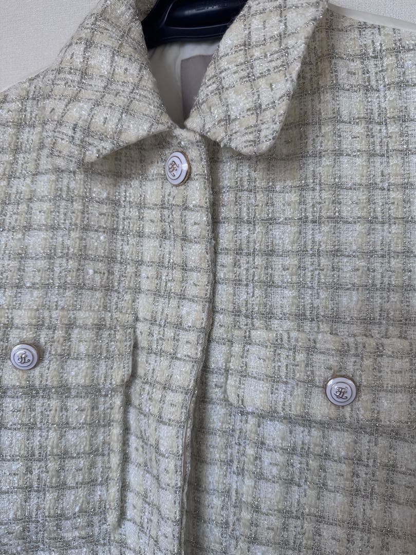 Fair Liar ゴルフ用 ホワイト ツイードジャケット スカート 2点 - メルカリ