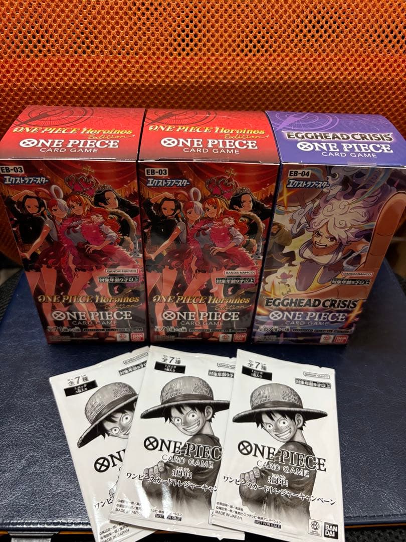 ワンピースカード　ヒロインズエディション、エッグヘッド 3BOX テープ付き エッグヘッドクライシス 神の島の冒険 二つの伝説 3BOXセット 全て