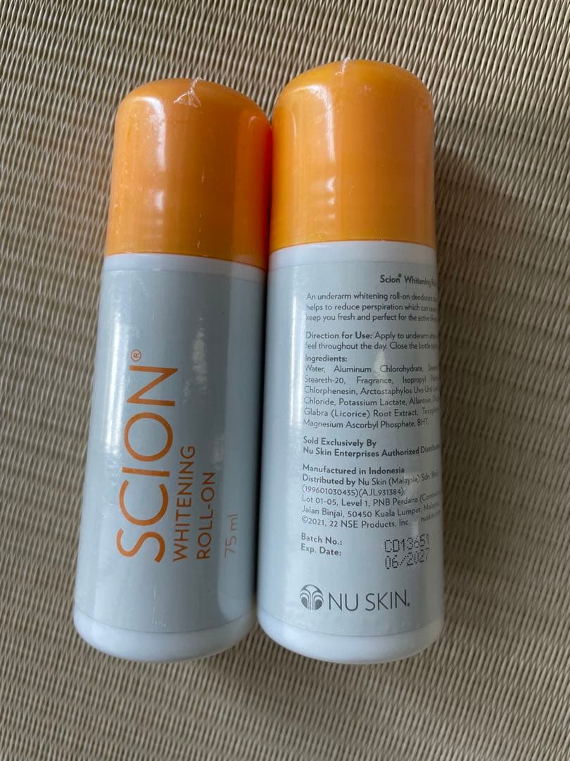 ニュースキン ロールオン デオドラント NEW Nu Skin NuSkin SCION WHITENING Roll-On UnderArm DeoDorant 75ml