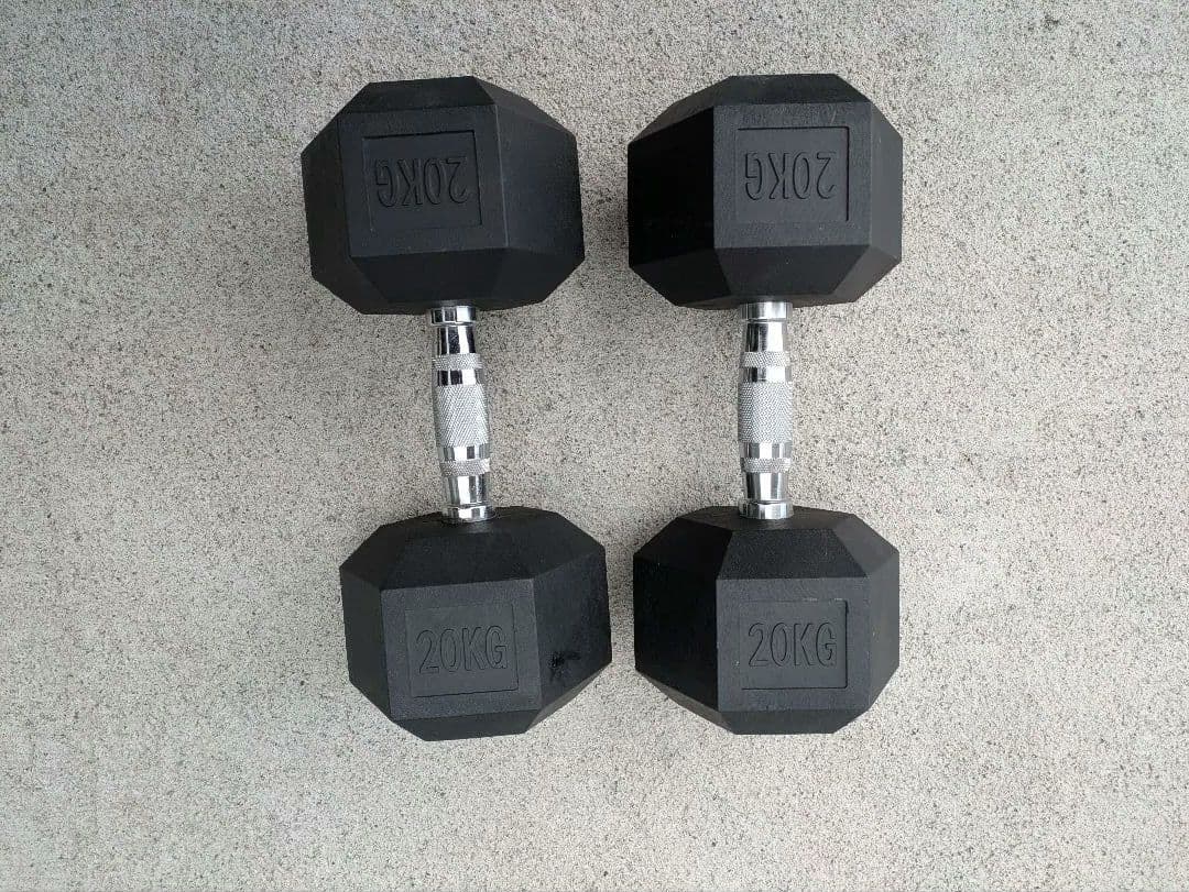 20KG ヘックスダンベル 2個セット 発送不可。引き取り限定。 TOP FILM ダンベル 鉄アレイ 20kg 2個セット 40kg ヘックスダンベル