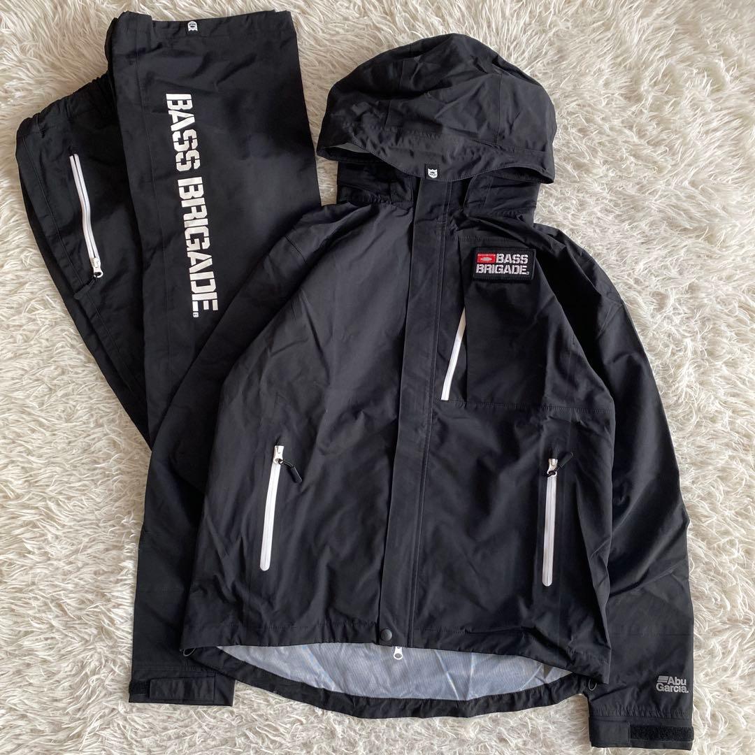 バスブリゲード× アブガルシア スタンダード レインスーツ L ブラック