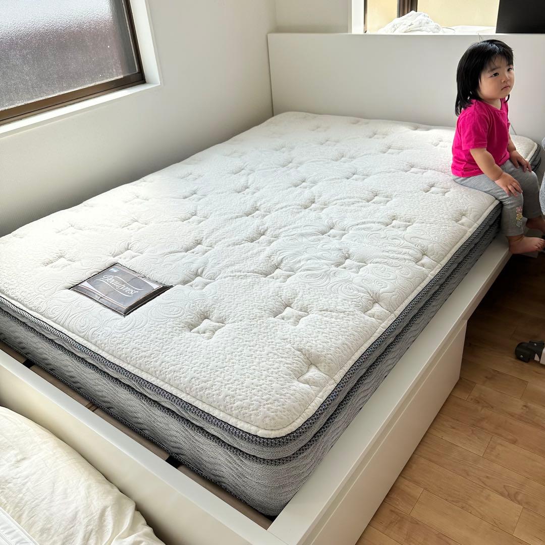 直接 IKEA マルム ダブルベット MALM マルム ベッドフレーム 収納ボックス2個付き, ブラックブラウン