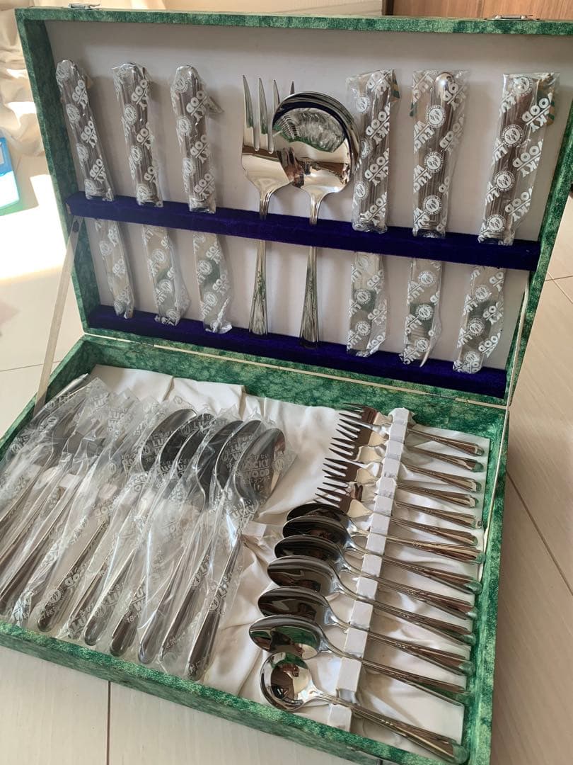 希少　美品　昭和初期モデル　ラッキーウッド　カトラリーセット 33点　レトロ 希少 美品 昭和初期モデル ラッキーウッド カトラリーセット 33点