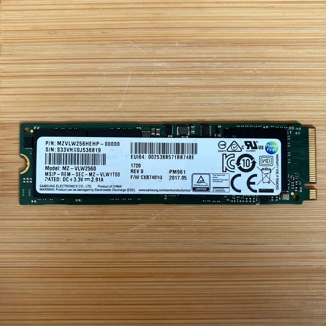 SAMSUNG NVMe 256GB SSD M.2 2280 PM961 - メルカリ