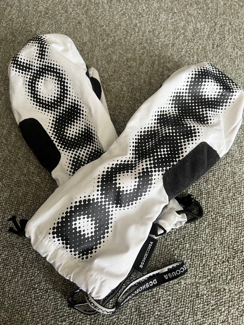 DC SHOE ミトングローブ ホワイト/ブラック ディーシー DC スノーボードグローブ ミトン メンズ レディース