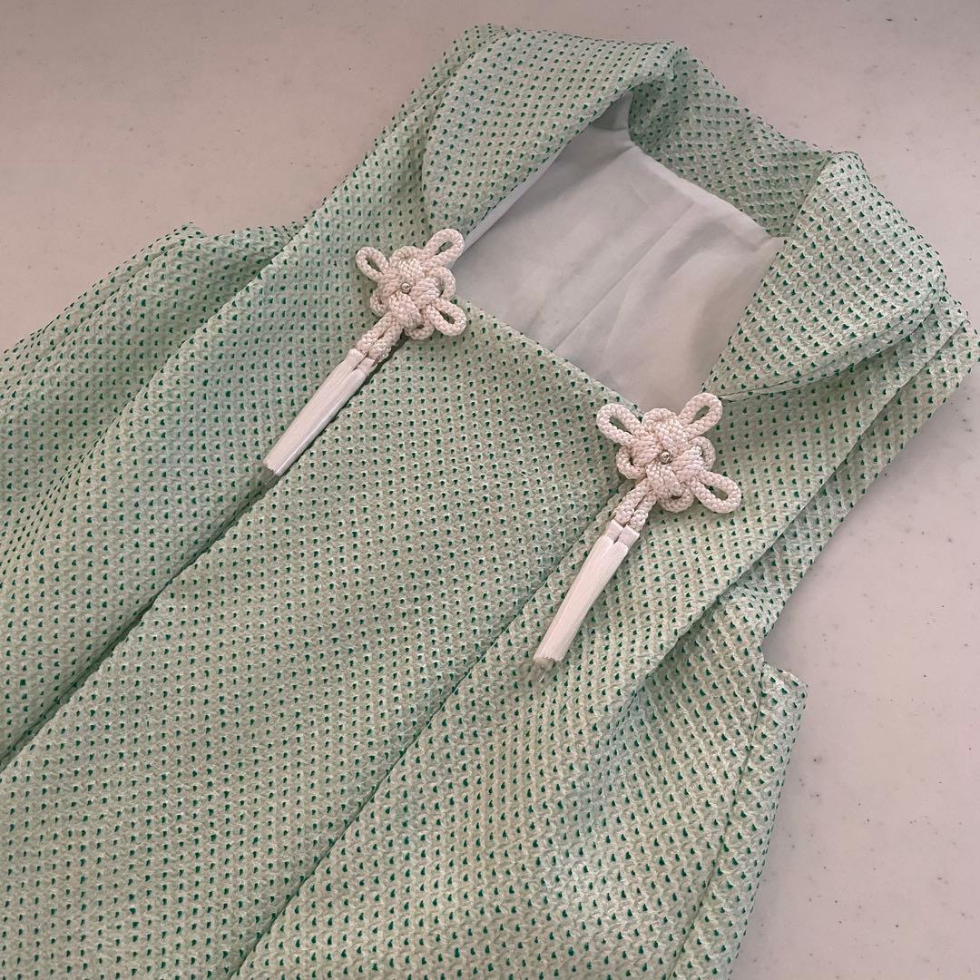 七五三　3歳　正絹　総絞りの被布　　ハンドメイド　巾着付き 七五三 着物レンタル 3歳 753 女の子 フルセット 被布 【正絹】赤 総