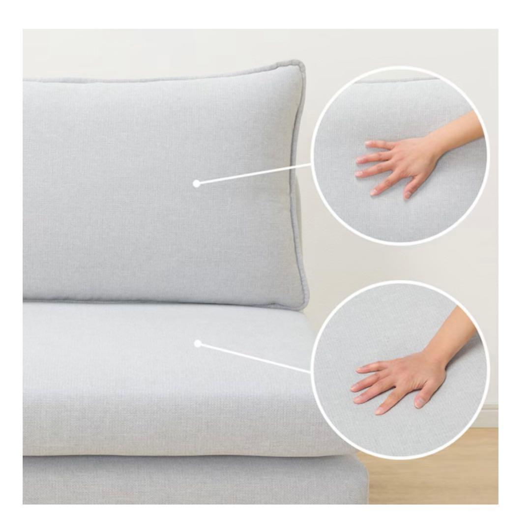 みるくさん】ニトリ広い座面のゆったりソファNシールド3人掛けMS01