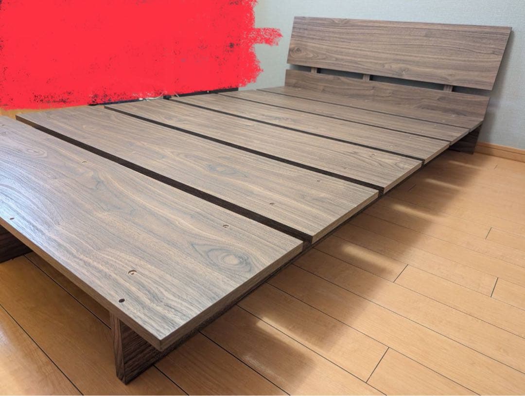 【送料込】LOWYA ベッドフレーム ウォルナット Amazon｜LOWYA ロウヤ ベッド ベッドフレーム ヘッドボード 収納付