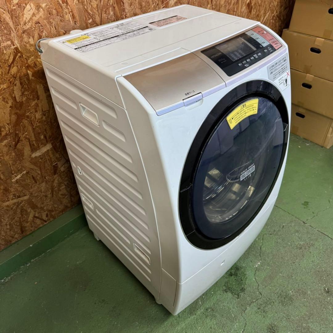 297 日立ビッグドラム洗濯機 乾燥付 10/6キロ 小型 一人暮らし 左開き