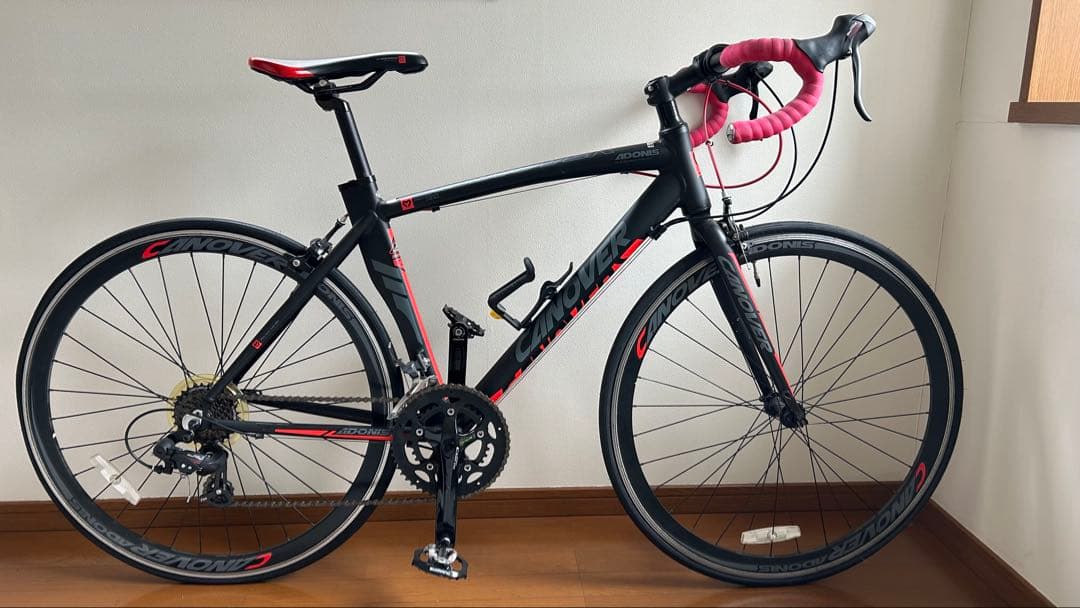 CANOVER ロードバイク ブラック/レッド 700×23C型 ロードバイク CANOVER ZENOS（レッド×ブラック/490サイズ