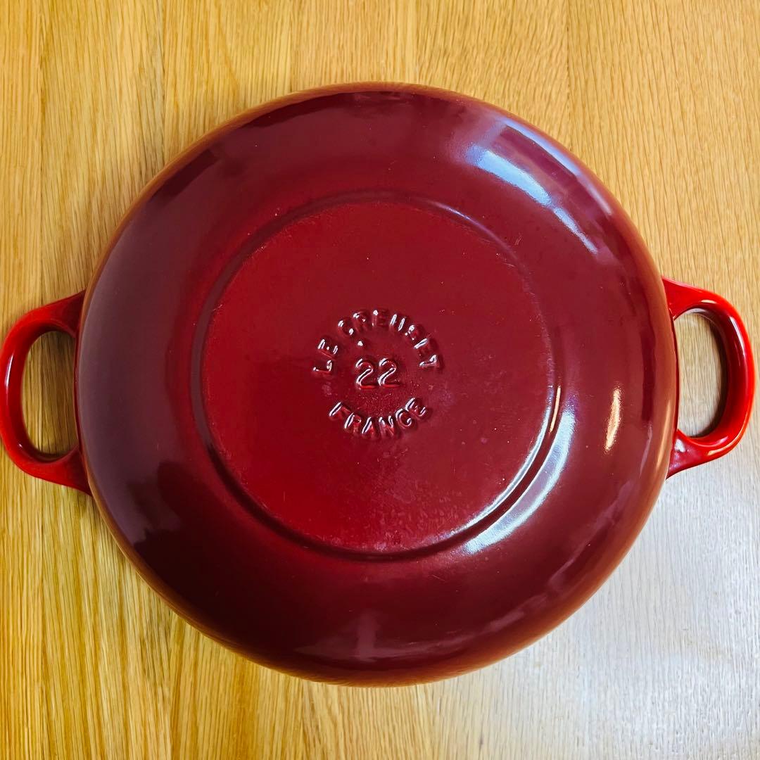 メープルチップ様専用】ル・クルーゼ マルミット 22cm チェリー レッド 鍋