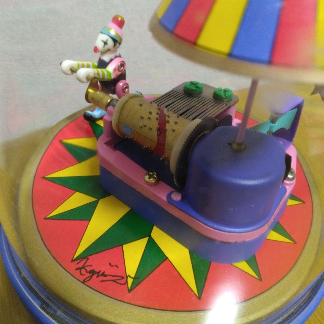 sankyo むらいこうじ ドーム型オルゴール ピエロ 道化師からくり