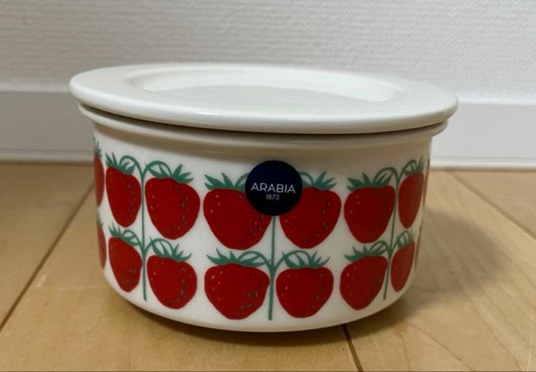 未使用】ARABIA アラビア ポモナ ストロベリー ジャー300ml - メルカリ