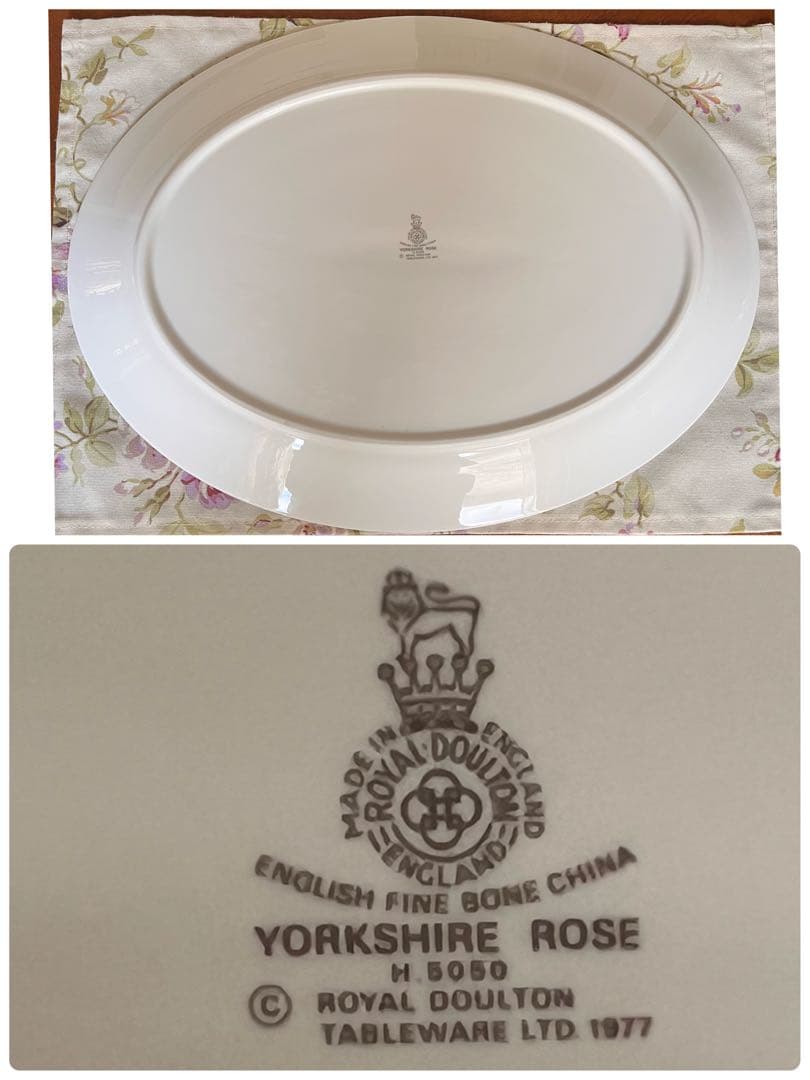 希少品】英国製 ロイヤルドルトン☆ヨークシャーローズ☆ラージ