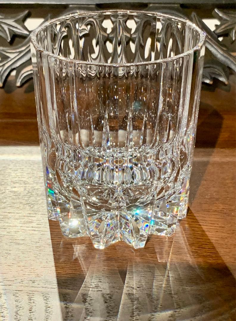 未使用】HOYAクリスタル 最高級ロックグラス 佐々文夫 刻印サインあり