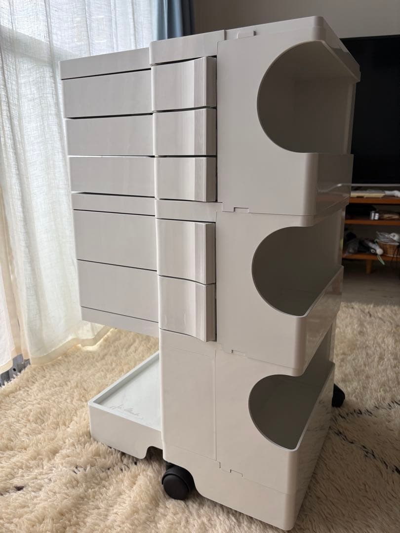 ボビーワゴン 3段5トレイ　ホワイト(IDカード有) 楽天市場】【在庫あり・正規品2年保証】全2色 ボビーワゴン 3段5トレイ