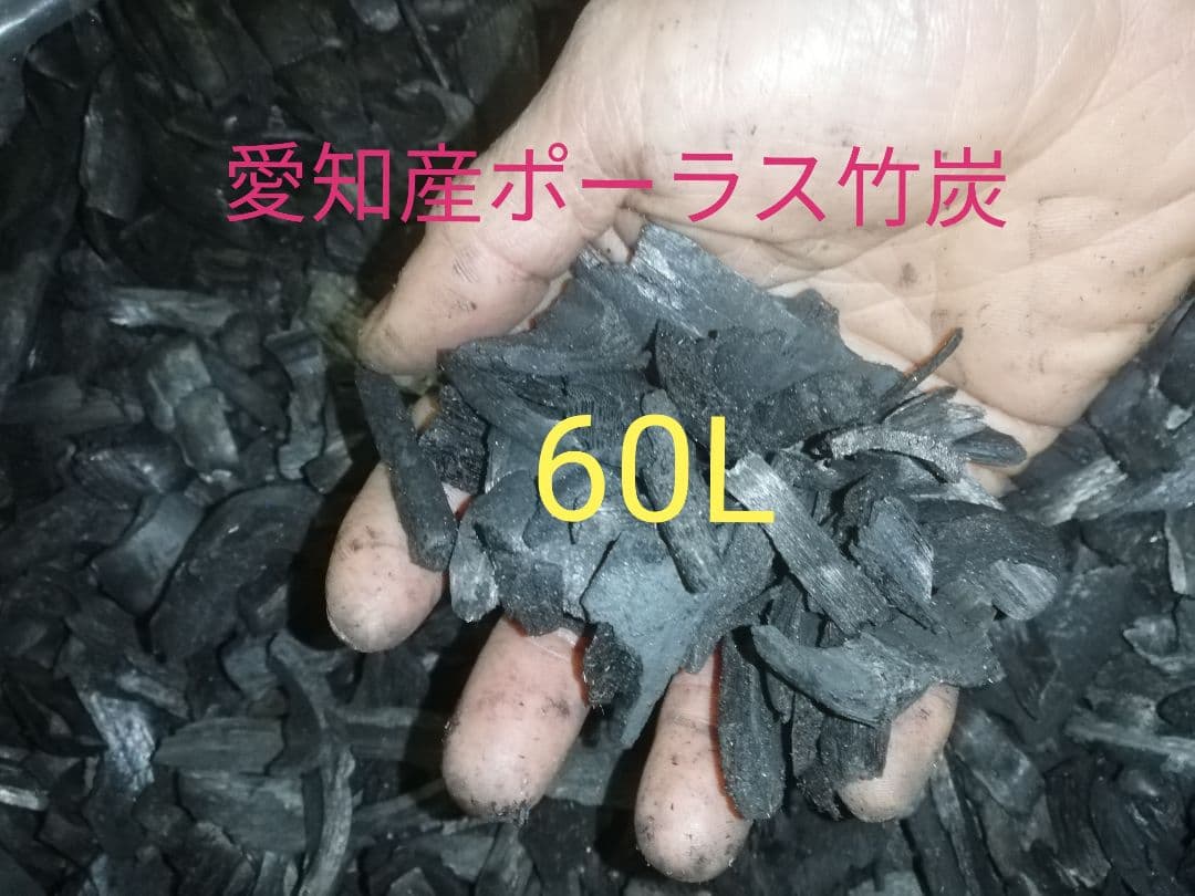 引き取り限定 愛知産ポーラス竹炭ガラ袋入り60L - メルカリ