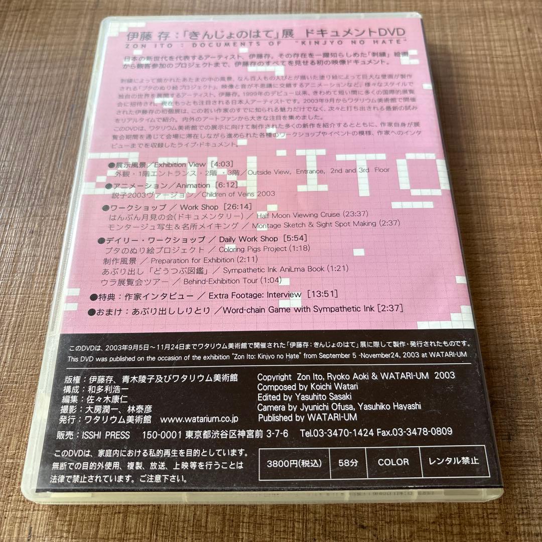 伊藤存「きんじょのはて」展ドキュメントDVD